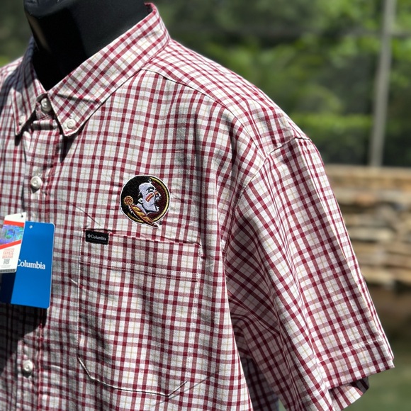 COLUMBIA FLORIDA STATE SEMINOLES BUTTON DOWN SHIRT - Picture 2 of 5